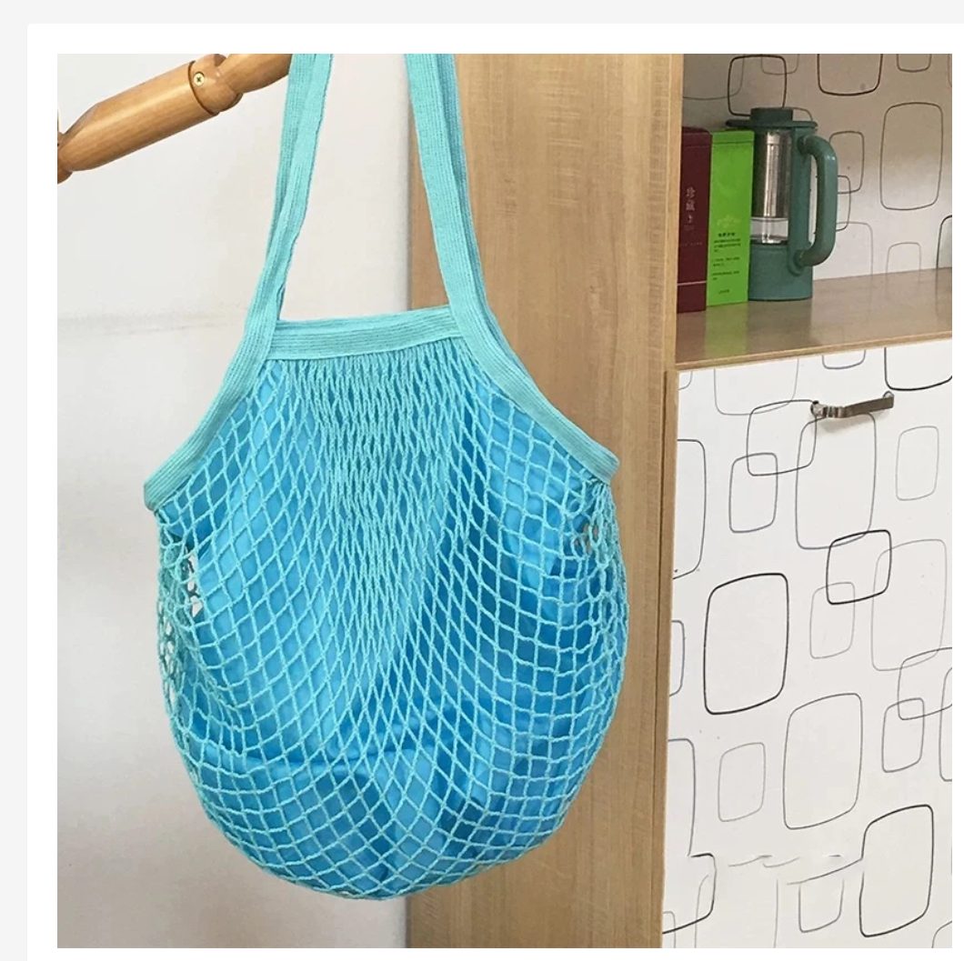 Knitted Mesh Beach & Shopping Bag – Multiple Colors