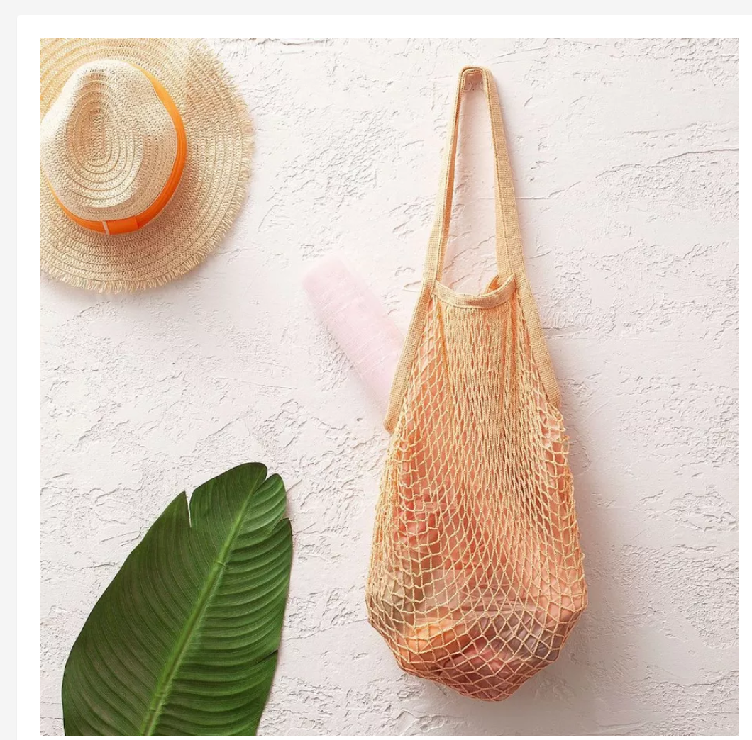 Knitted Mesh Beach & Shopping Bag – Multiple Colors