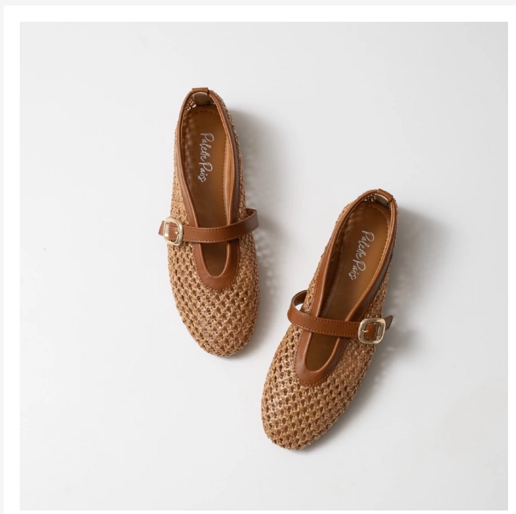 Palette Pairs Braided Mary Jane Flats – Korean Minimal Style