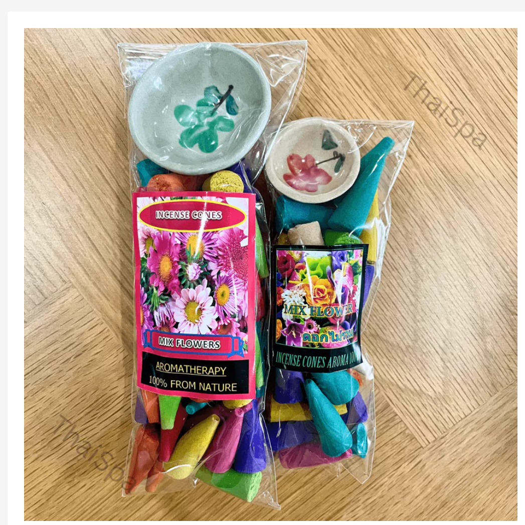 Aromatic Incense Cones with Holder – Assorted Fragrances