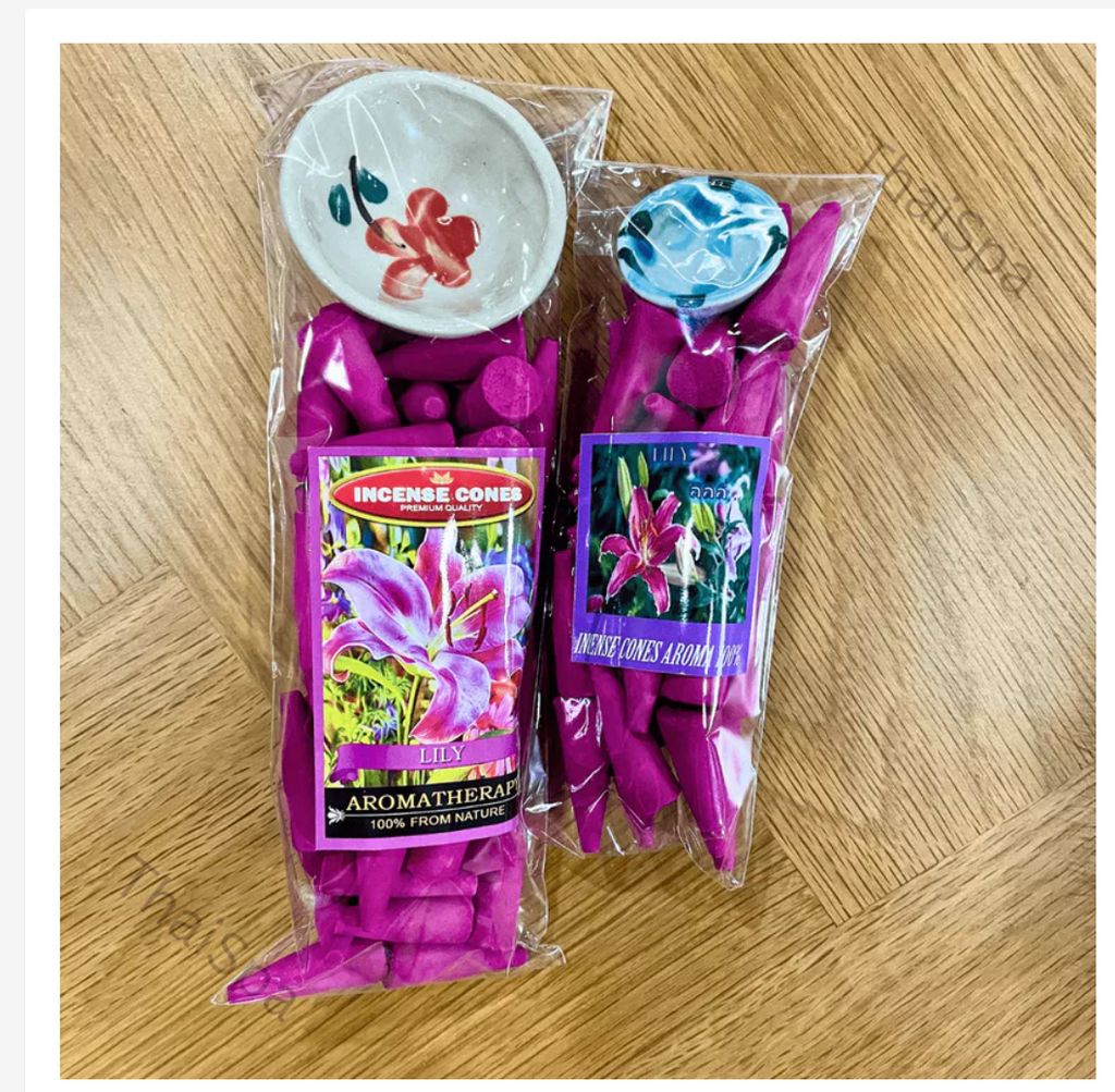 Aromatic Incense Cones with Holder – Assorted Fragrances