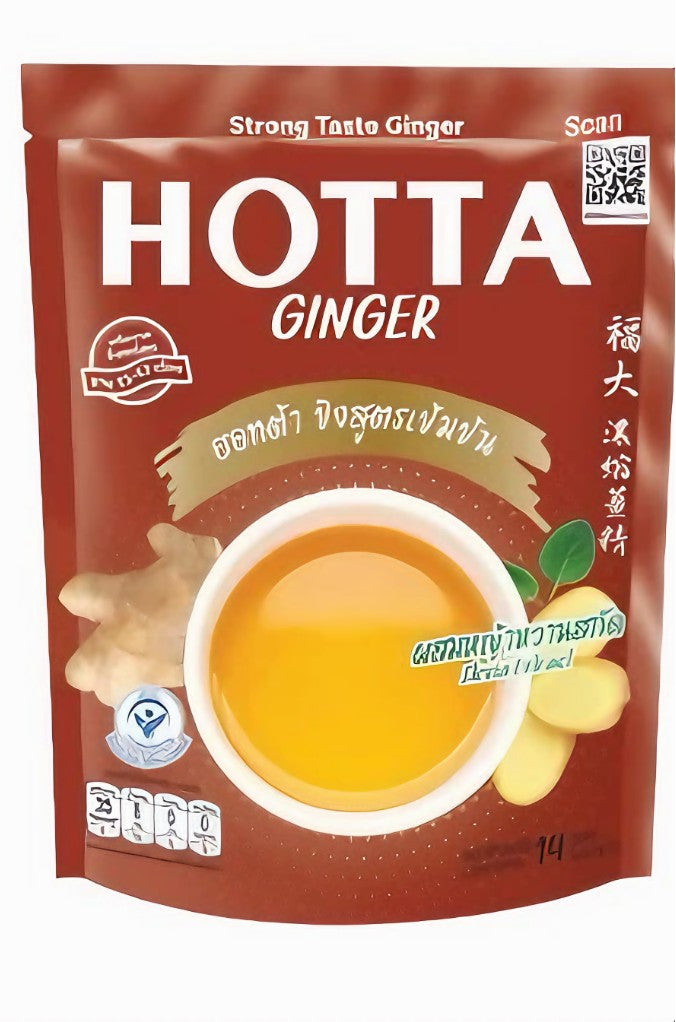 HOTTA Ginger Tea Sachets  Choose Flavor (Thai Herbal Drink)
