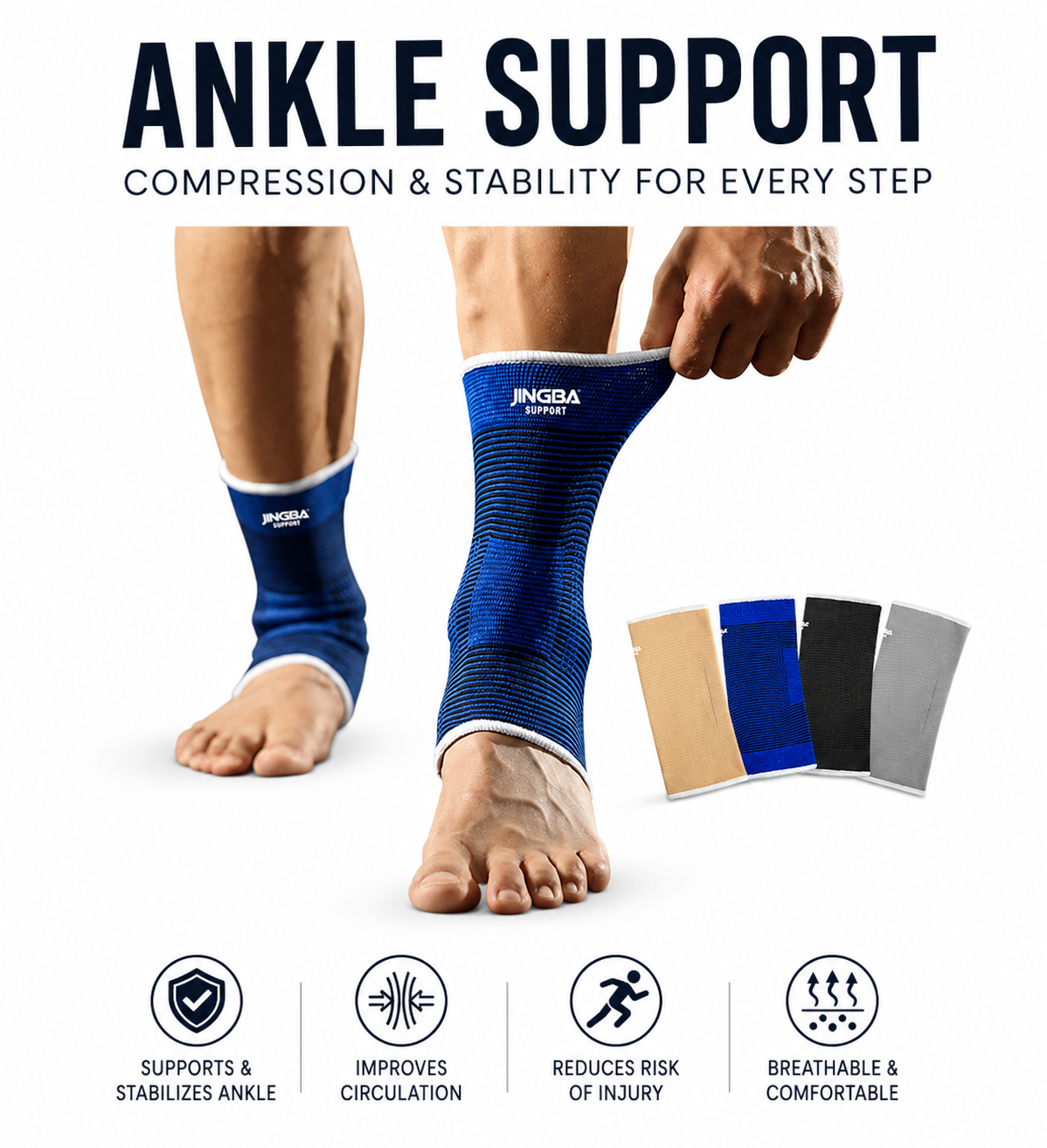 VBOSi Ankle Support Wraps, 2-Pack