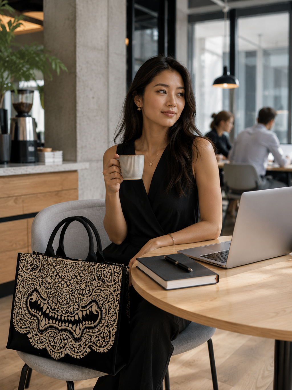 Singha Lion Golden Tote  Thai Power Canvas Crossbody Bag