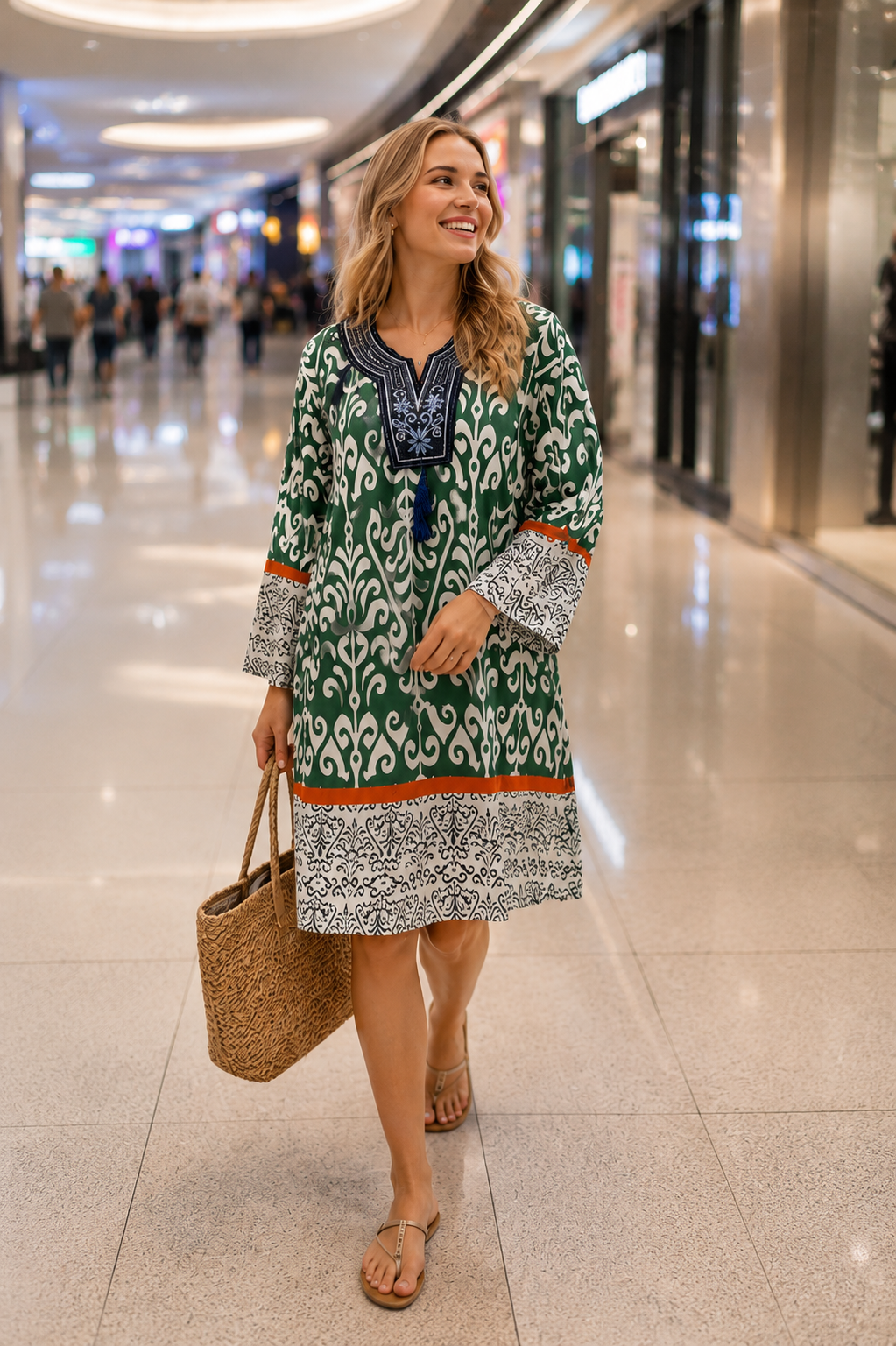 Span Summer Dress  Breathable Relaxed Fit Everyday Dress