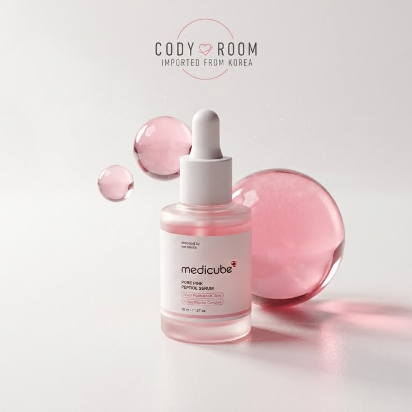 Medicube PDRN Pink Peptide Serum Korean Glass Skin Firming Glow