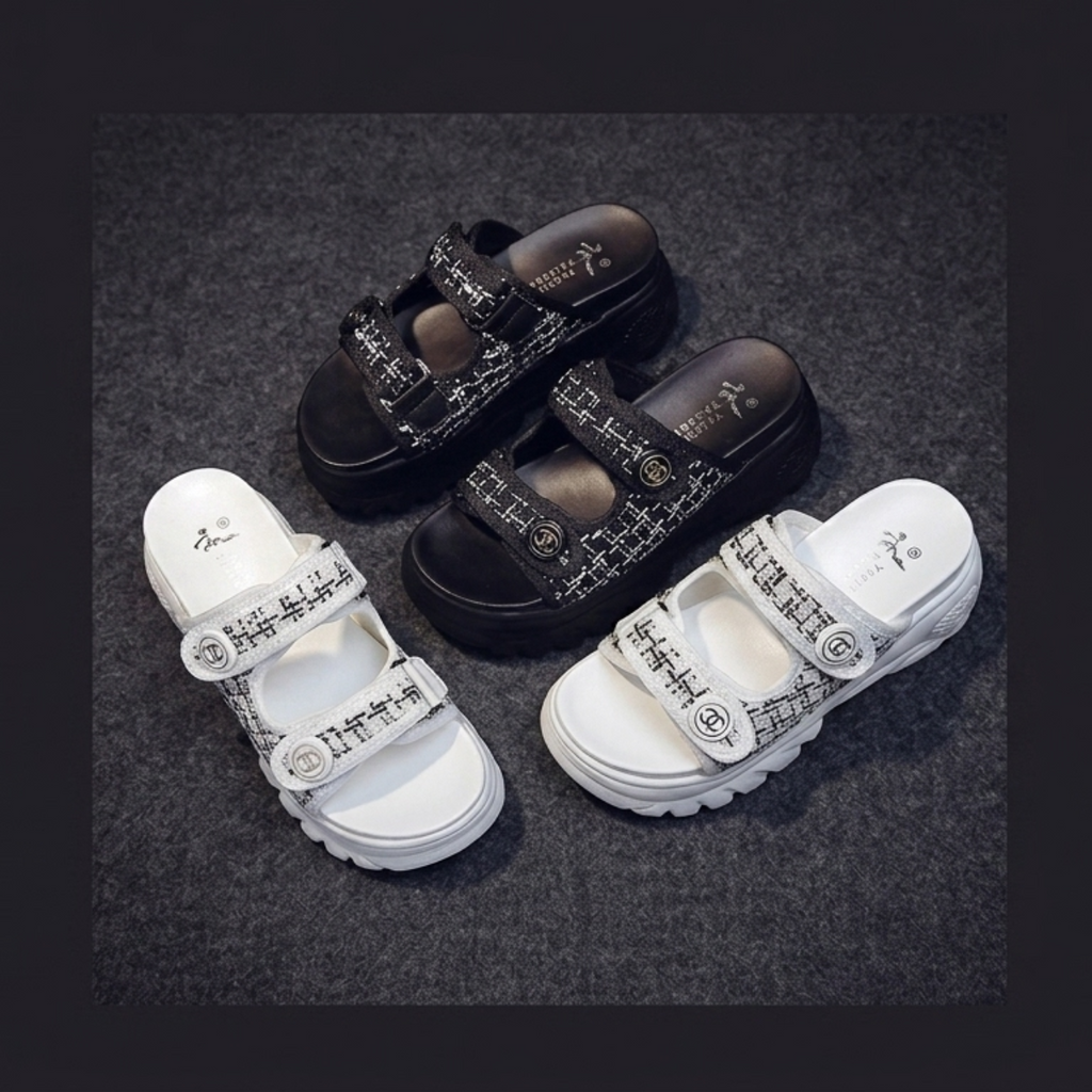 Korean Style Platform Sandals  Elevated Everyday Comfort