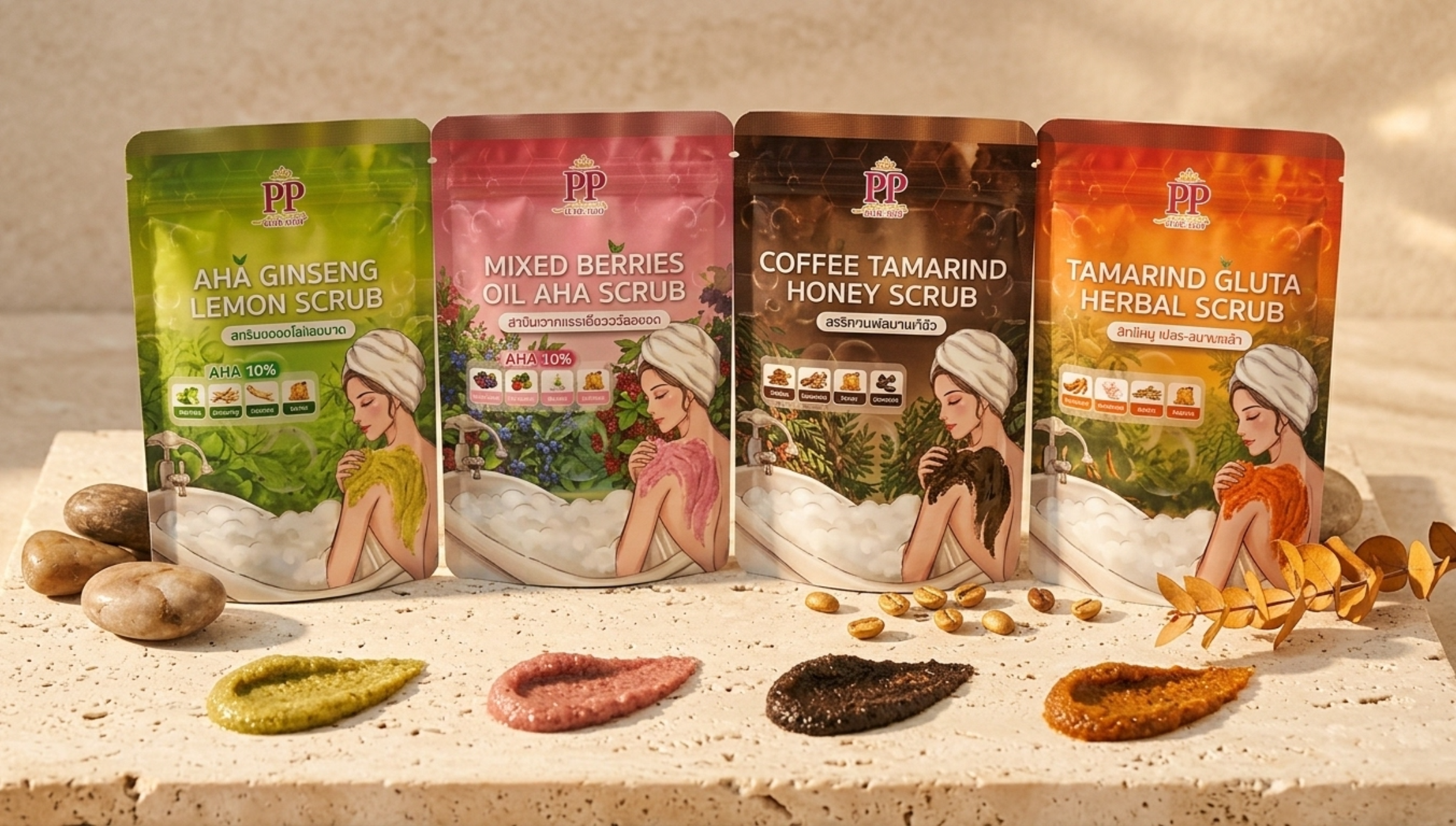 Thai Body Scrub – Tamarind, AHA & Natural Extract Formulas