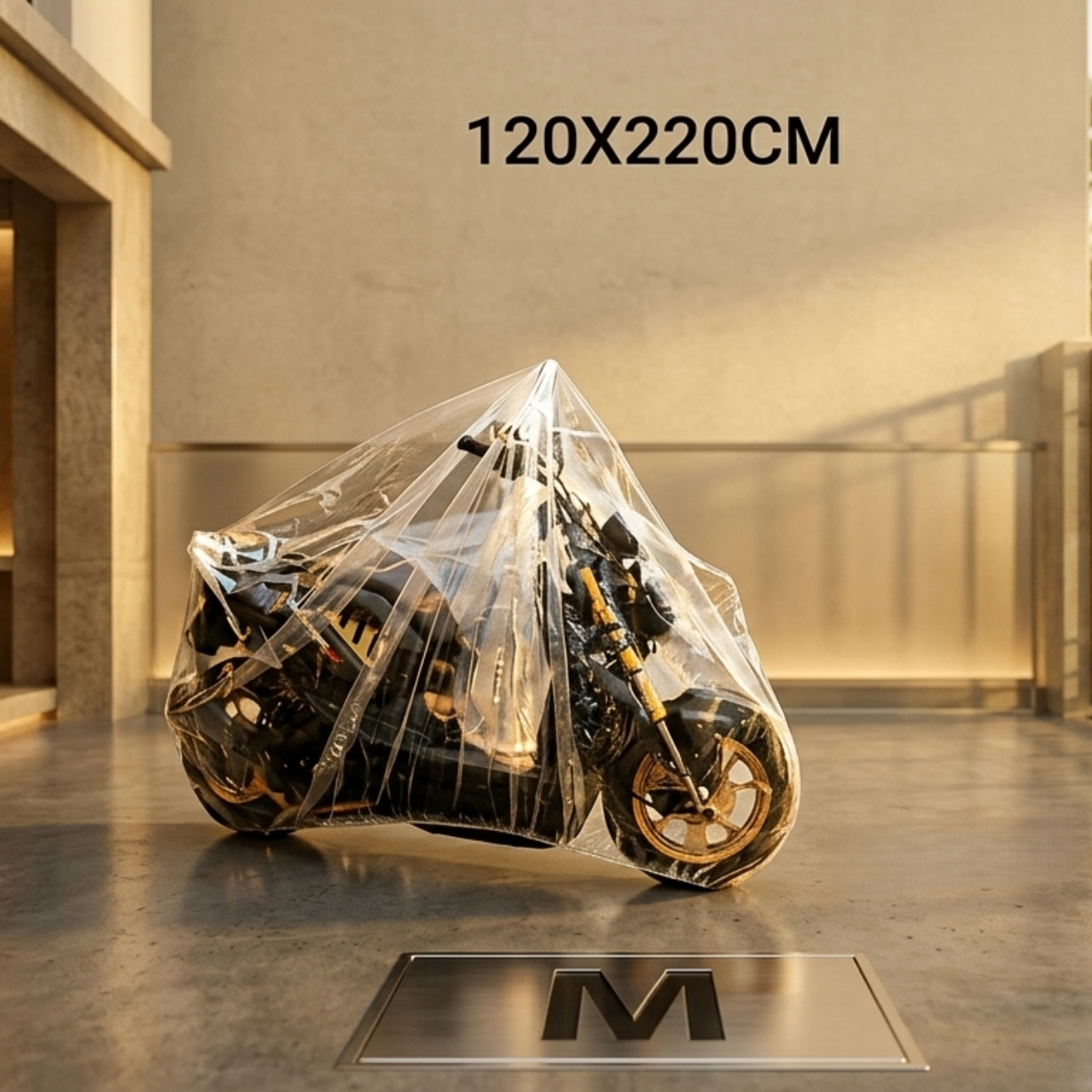Waterproof Motorcycle & E-Bike Cover  Transparent 3 Pack