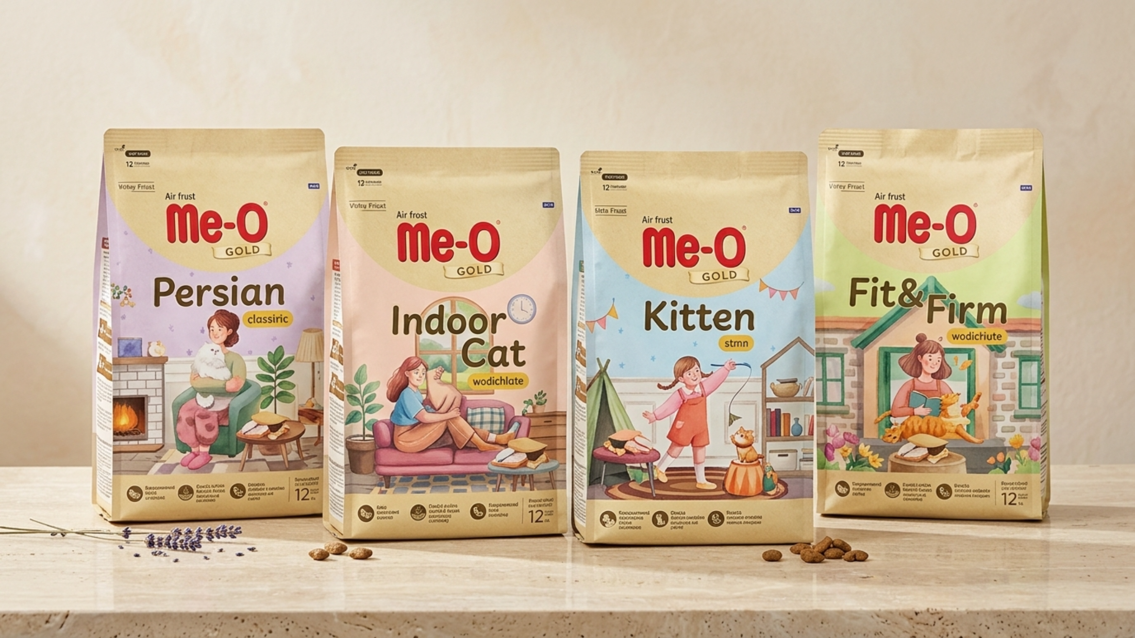 Me-O Gold Premium Dry Cat Food – 4 Specialized Formulas