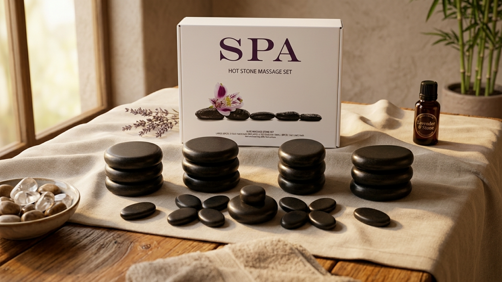17-Piece Volcanic Hot Stone Massage Set with Gift Box