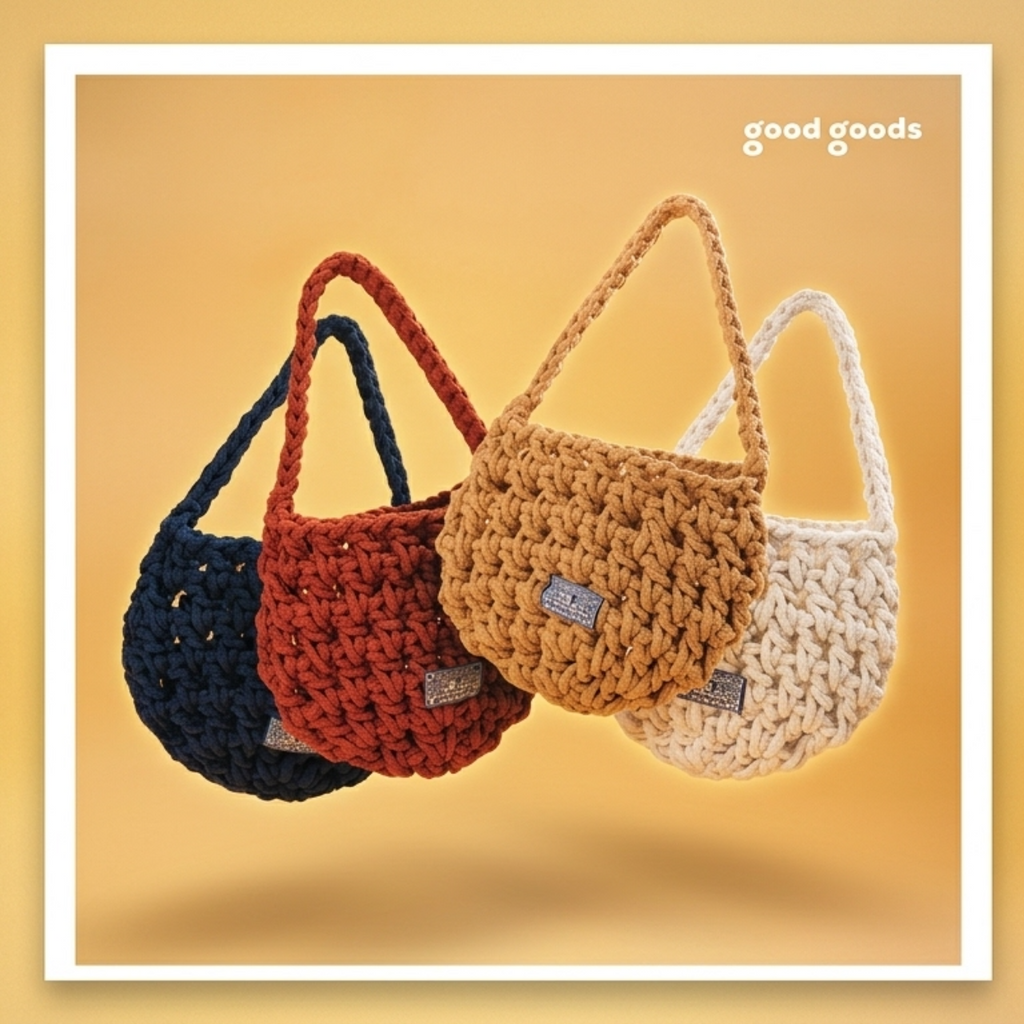 Good Goods Handmade Macramé Mini Shoulder Bag – Choose Your Color