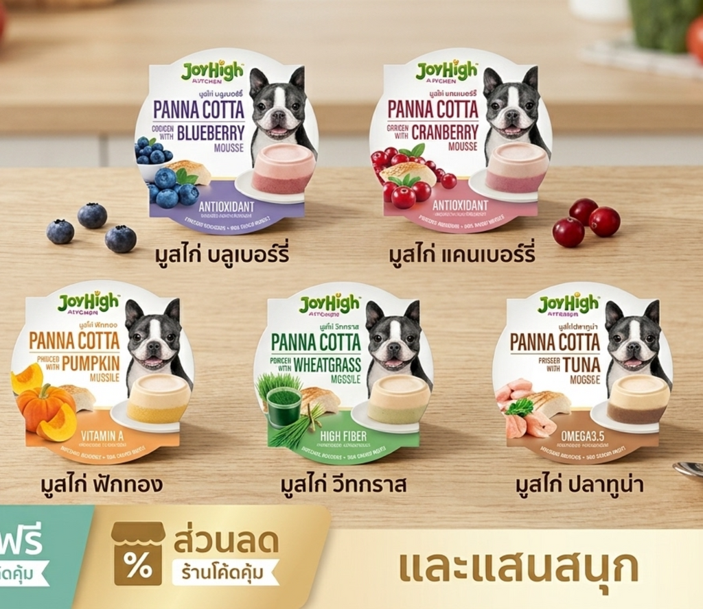 JerHigh Panna Cotta Soft Dog Treat 70g – 4 Flavors