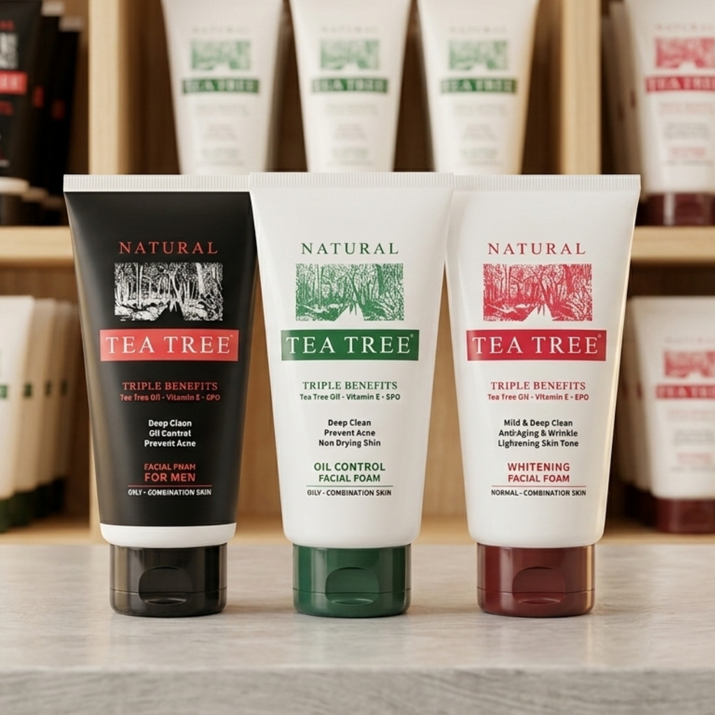 Tea Tree Facial Foam 140g – 3 Formulas