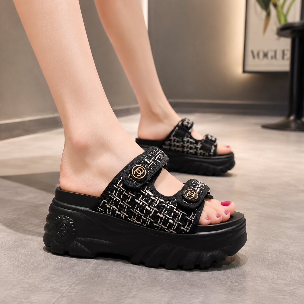 Korean Style Platform Sandals  Elevated Everyday Comfort