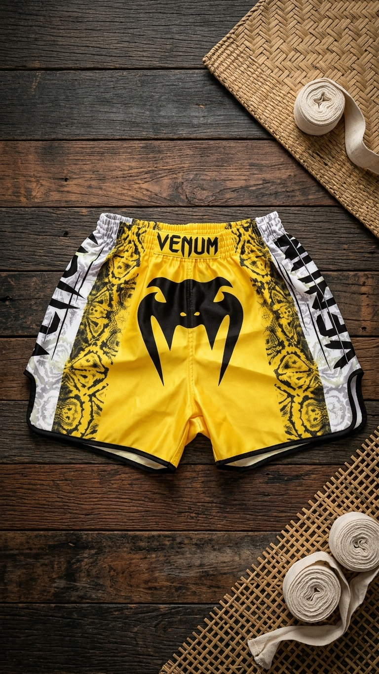 Printed Muay Thai Fighting Shorts, Quick-Dry Combat Sports Training Shorts
