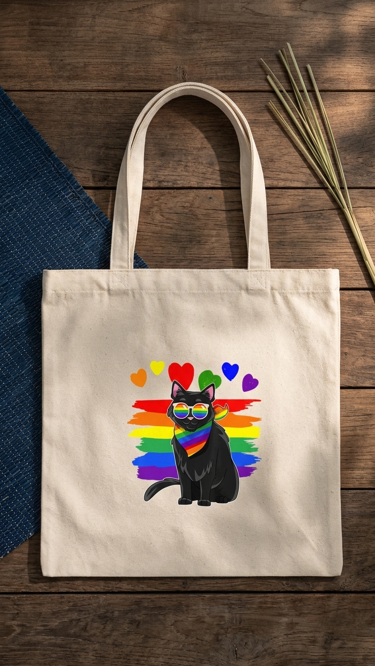 Thailand Pride Rainbow Tote Bag, Lightweight Canvas Shoulder Bag