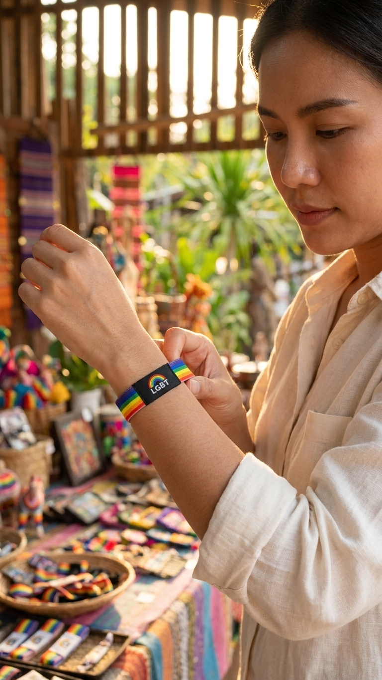 Pride Rainbow Bracelets, LGBTQ+ Wristbands & Adjustable Bracelets