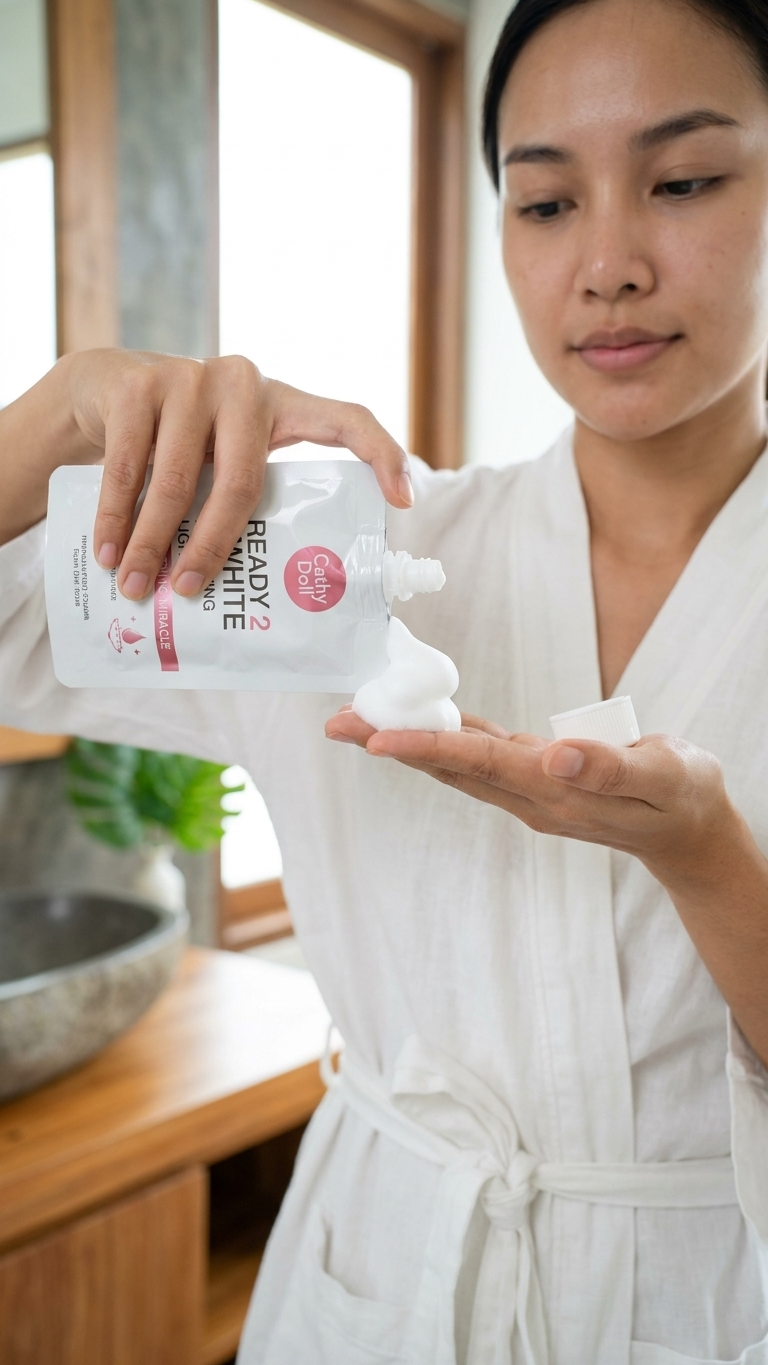 Brightening Facial Cleanser Foam Deep Cleansing Glow Effect