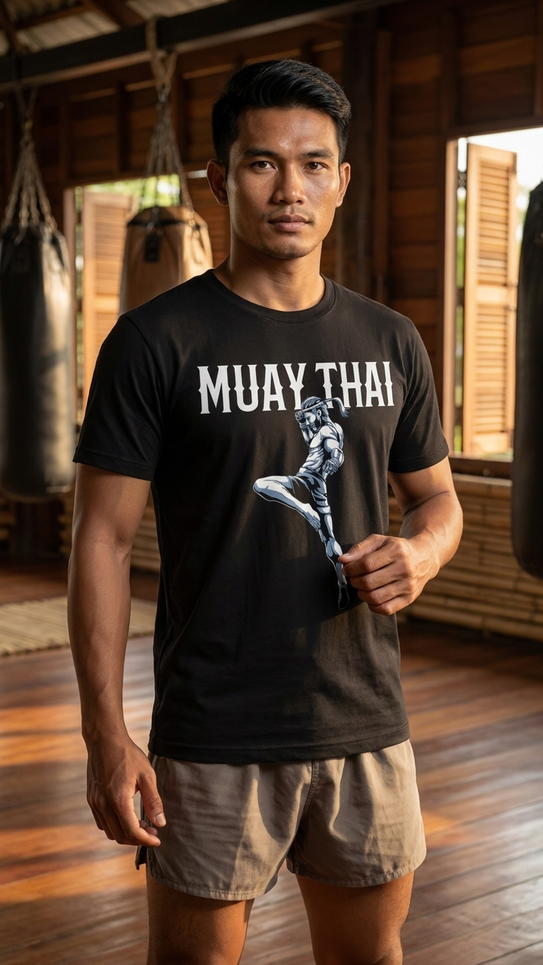 Muay Thai Kickboxing T-Shirt, Unisex Thai Boxing Graphic Tee