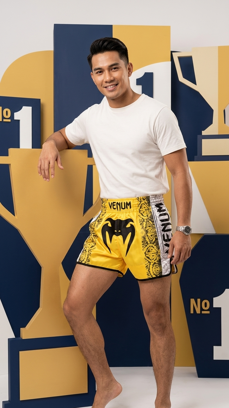 Printed Muay Thai Fighting Shorts, Quick-Dry Combat Sports Training Shorts