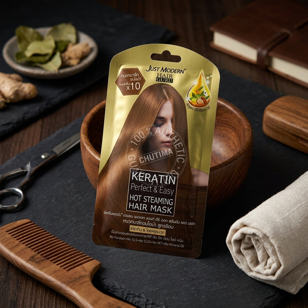 Just Modern Hair Mask Cap Keratin Treatment Hot Cold Deep Repair Salon Effect