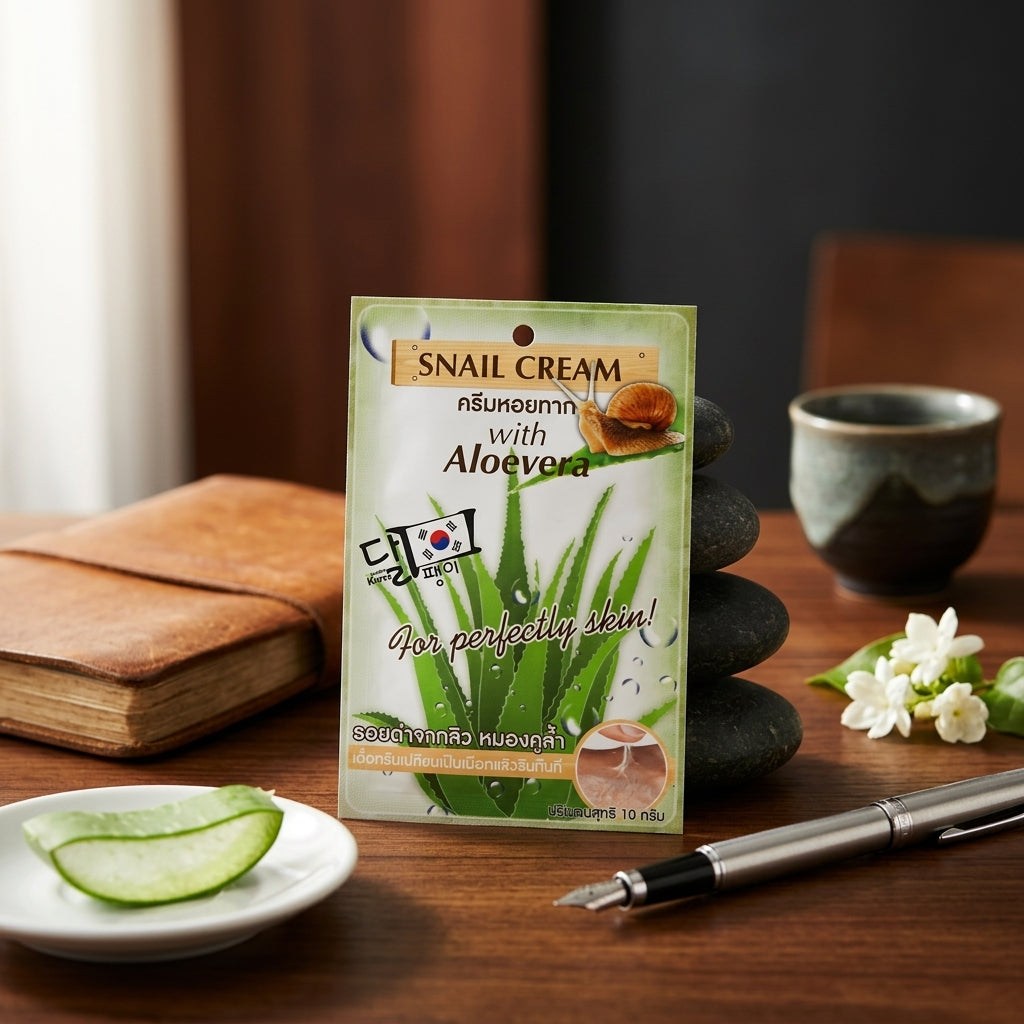 Snail Aloe Vera Face Cream Soothing Hydrating Gel Moisturizer