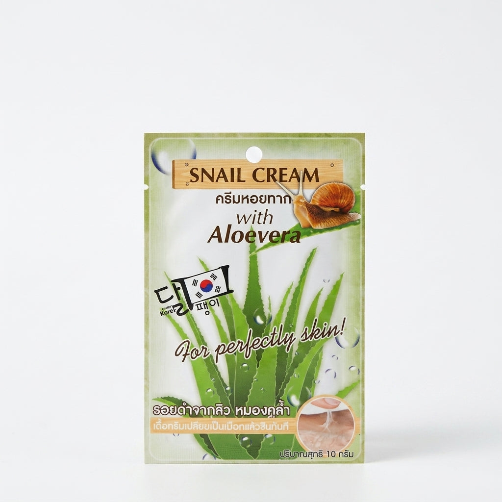 Snail Aloe Vera Face Cream Soothing Hydrating Gel Moisturizer