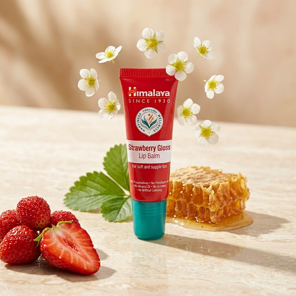 Himalaya Strawberry Lip Balm Natural Hydrating Soft Lips