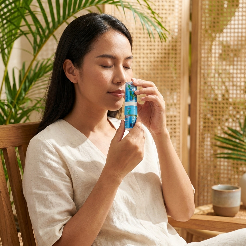 Hong Thai Breathing Gift Set Herbal Inhaler Sticks & Aroma Jars from Thailand