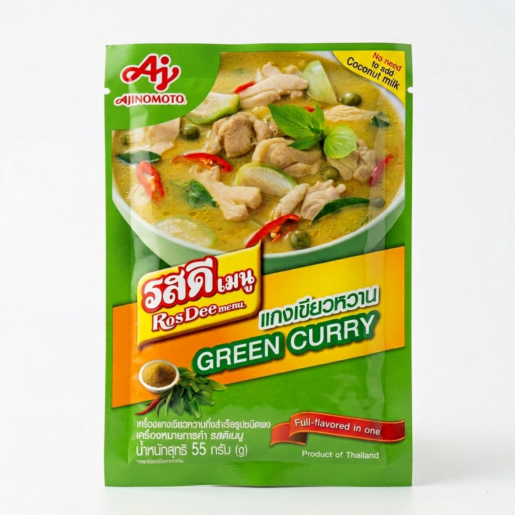 Thai Green Curry Powder Authentic Spicy Mix (With Coconut Milk)