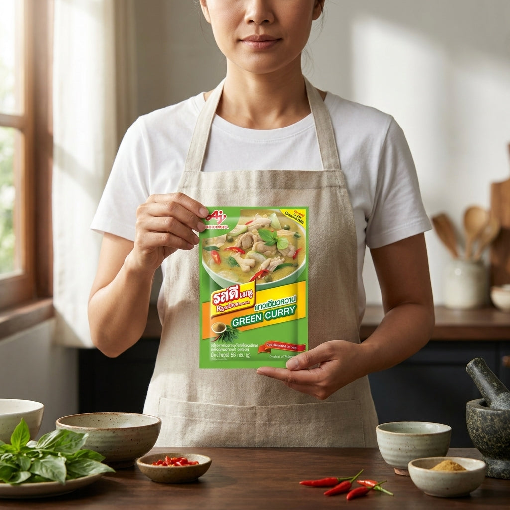 Thai Green Curry Powder Authentic Spicy Mix (With Coconut Milk)