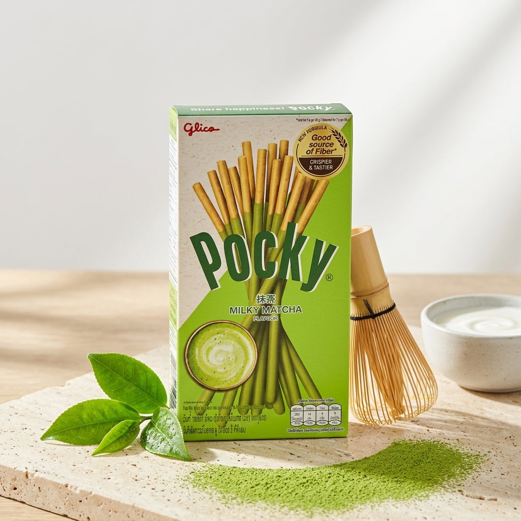 Pocky Matcha Milk Biscuit Sticks Japanese Snack 10 Pack