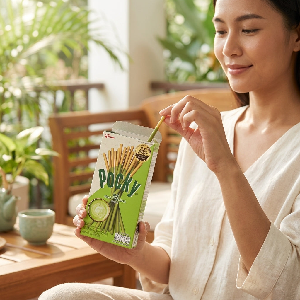 Pocky Matcha Milk Biscuit Sticks Japanese Snack 10 Pack