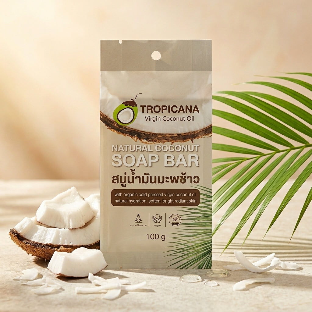 Thai Coconut Spa Gift Set Full Body Beauty & Hair Care Bundle in Bamboo Box