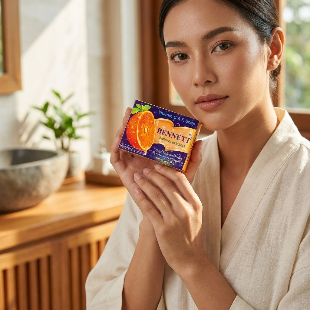 Bennett Vitamin C & E Soap Orange Scent Face & Body Cleanser