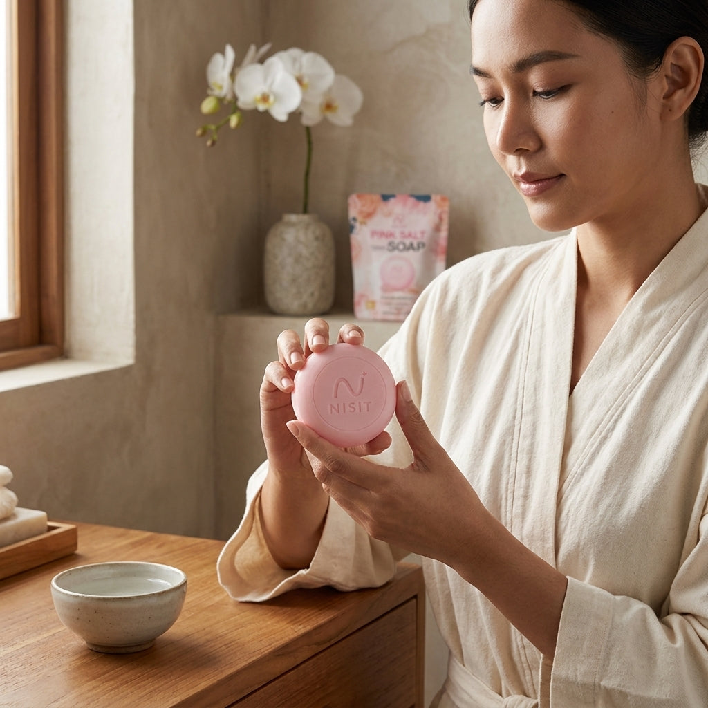 Himalayan Pink Salt Soap Natural Face & Body Cleansing Bar