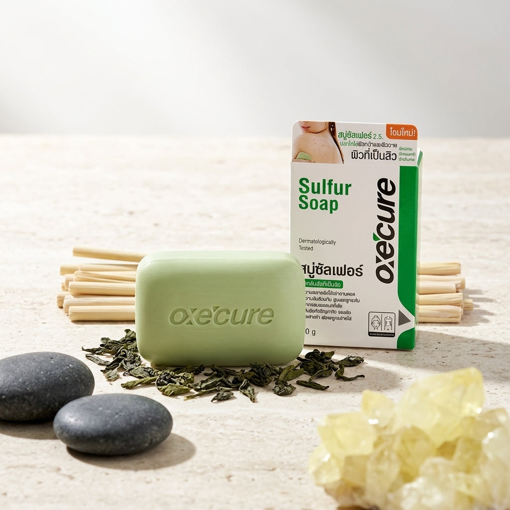 Sulfur Soap Face & Body Cleansing Bar Oil Balance Formula