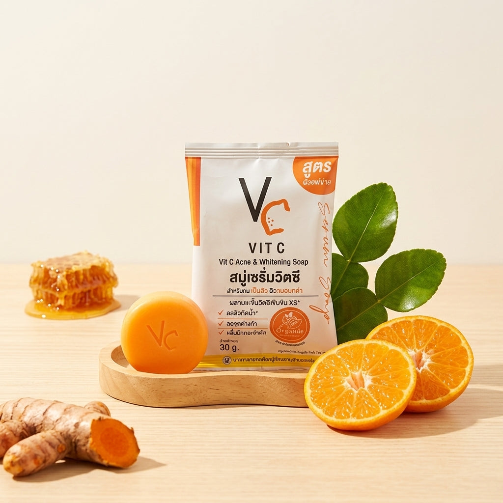 Vitamin C Face Soap Brightening Cleansing Bar Gentle Daily Care