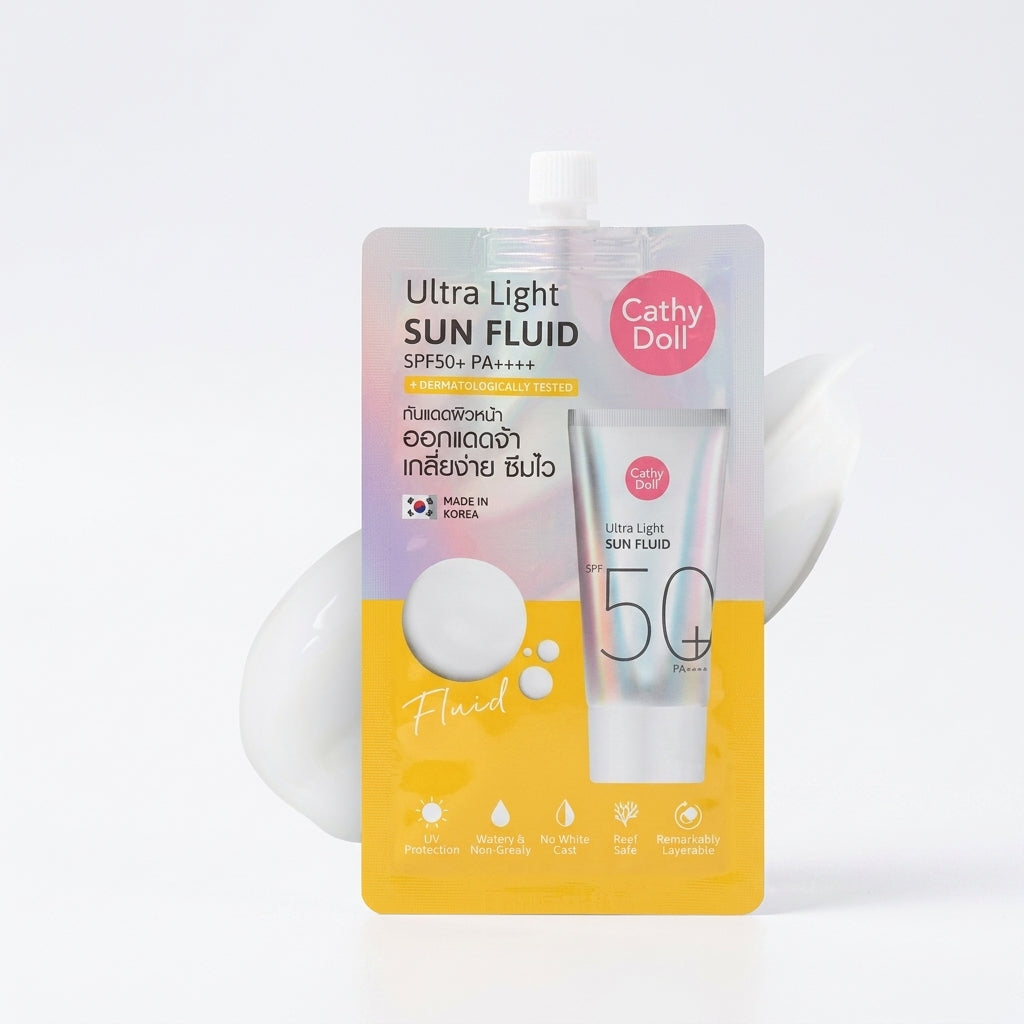 Cathy Doll Ultra Light Sun Fluid SPF50+ PA++++ – Choose Your Size