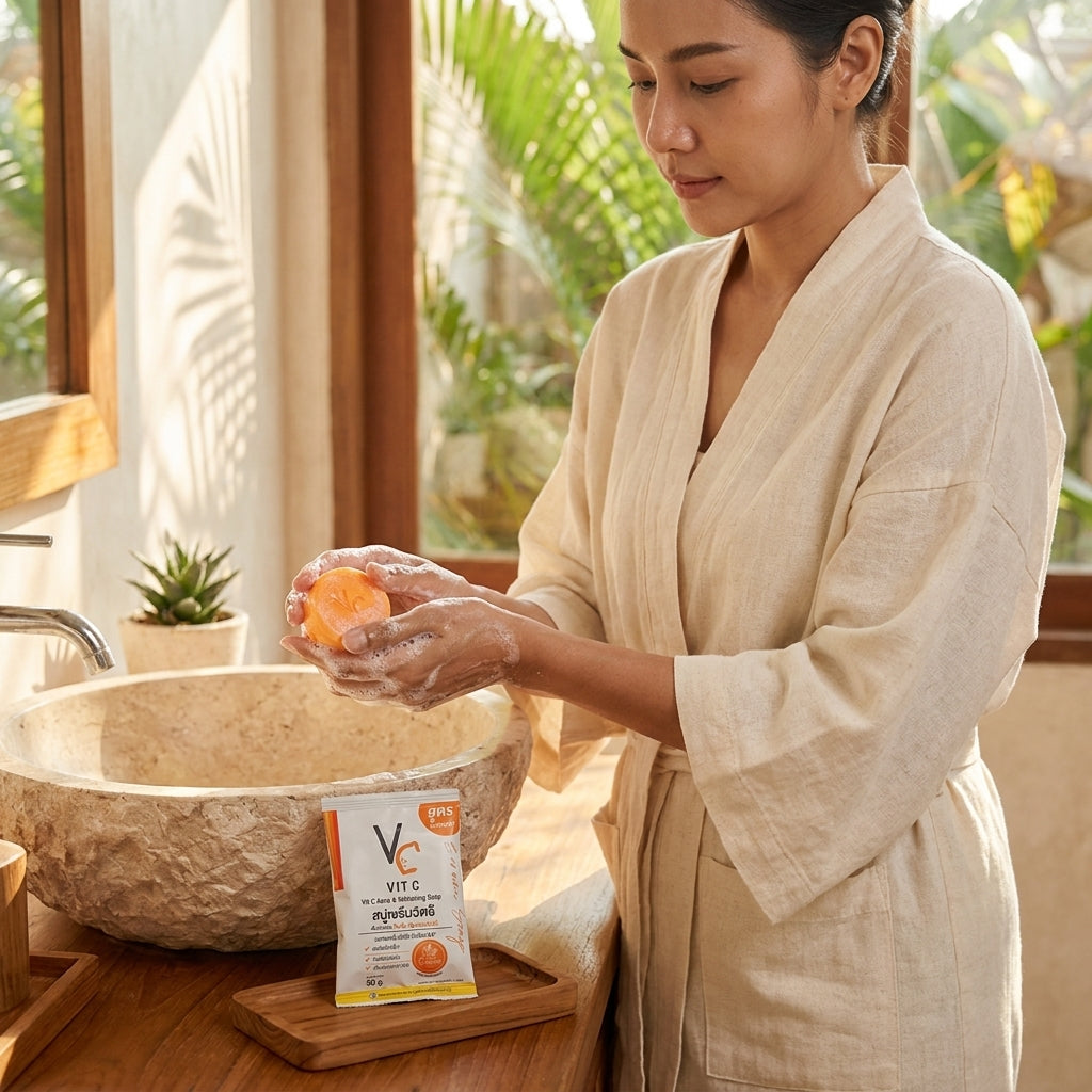 Vitamin C Face Soap Brightening Cleansing Bar Gentle Daily Care