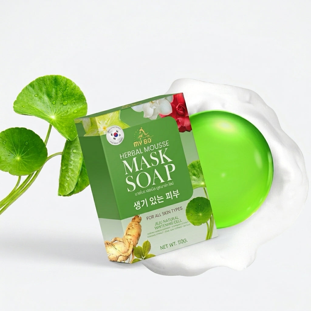 Herbal Mousse Face Mask Soap – Brightening & Even Skin Tone