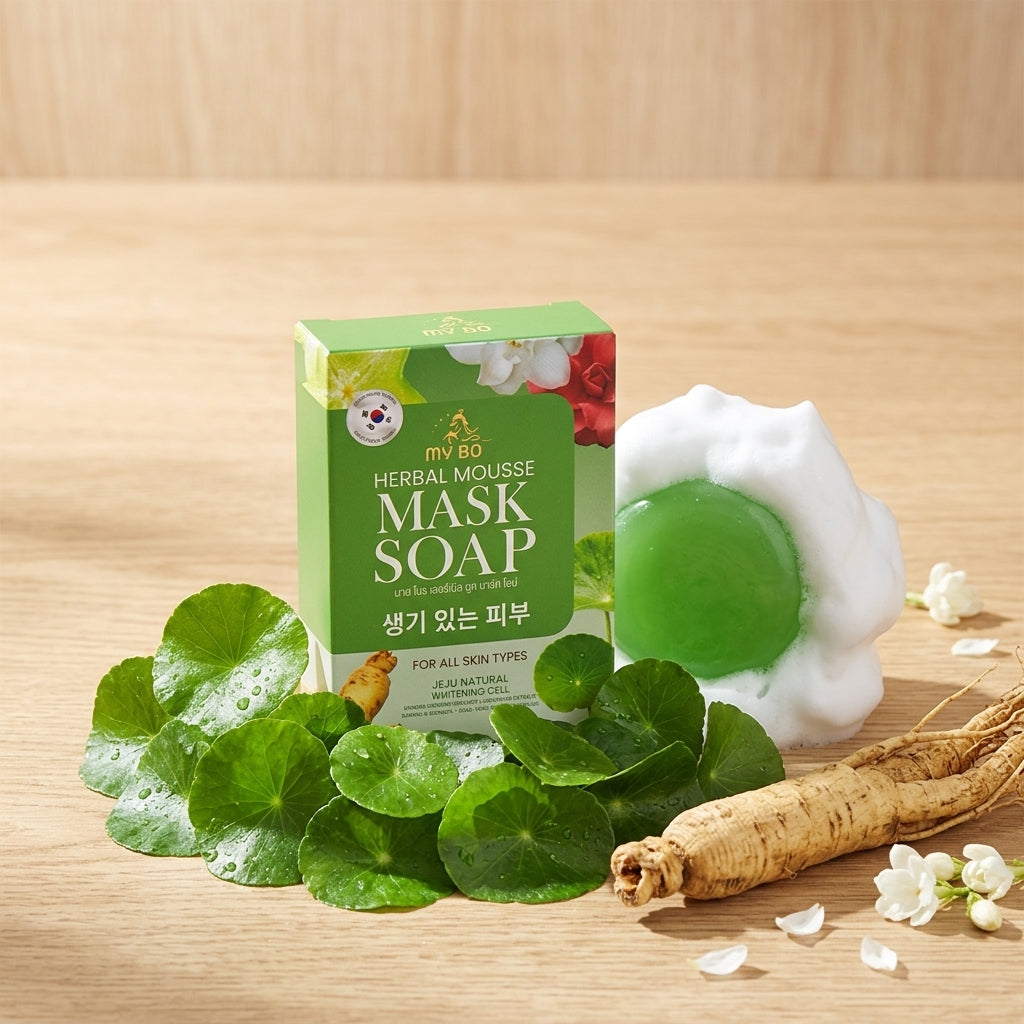 Herbal Mousse Face Mask Soap – Brightening & Even Skin Tone