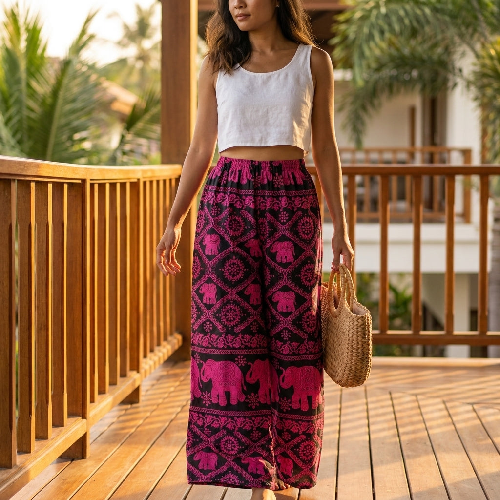 Thai Elephant Pants High Waist Premium Boho Fit