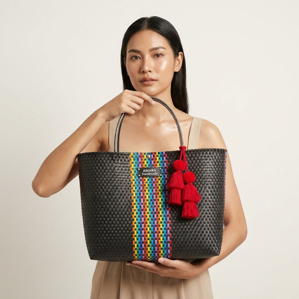 AMARA Handmade Woven Bag  Pride 2026 Rainbow Edition