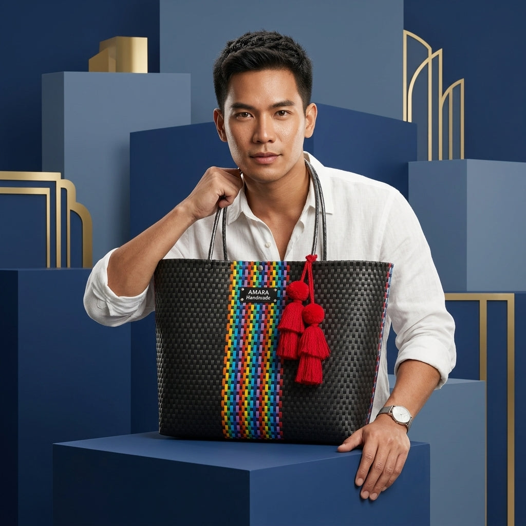 AMARA Handmade Woven Bag  Pride 2026 Rainbow Edition