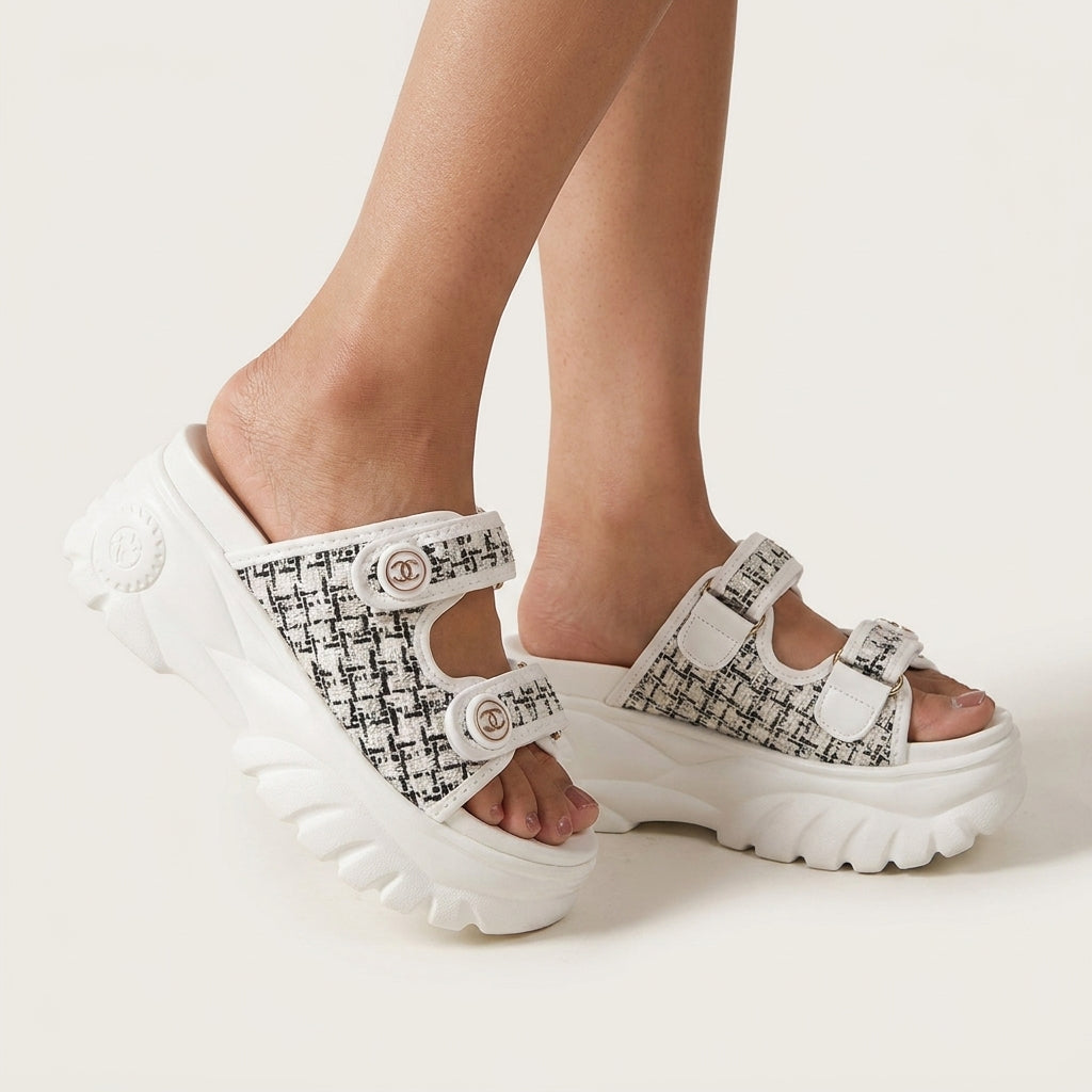 Korean Style Platform Sandals  Elevated Everyday Comfort