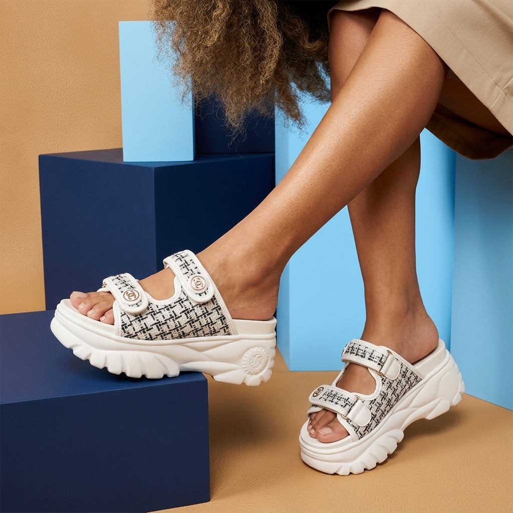 Korean Style Platform Sandals  Elevated Everyday Comfort