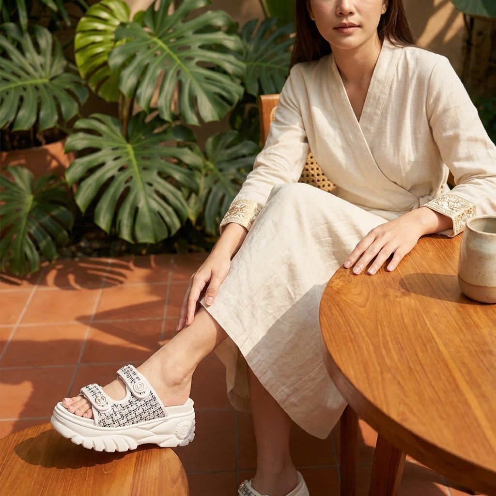 Korean Style Platform Sandals  Elevated Everyday Comfort