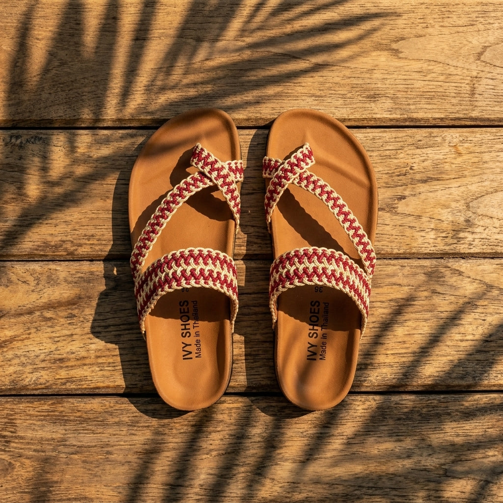 Women’s Braided Vintage Sandals  Elegant Everyday Comfort